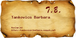 Tankovics Barbara névjegykártya